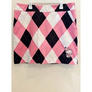 Loudmouth x Hello Kitty Sanrio Golf Skort Skirt Women's Sz 10 Argyle Preppy